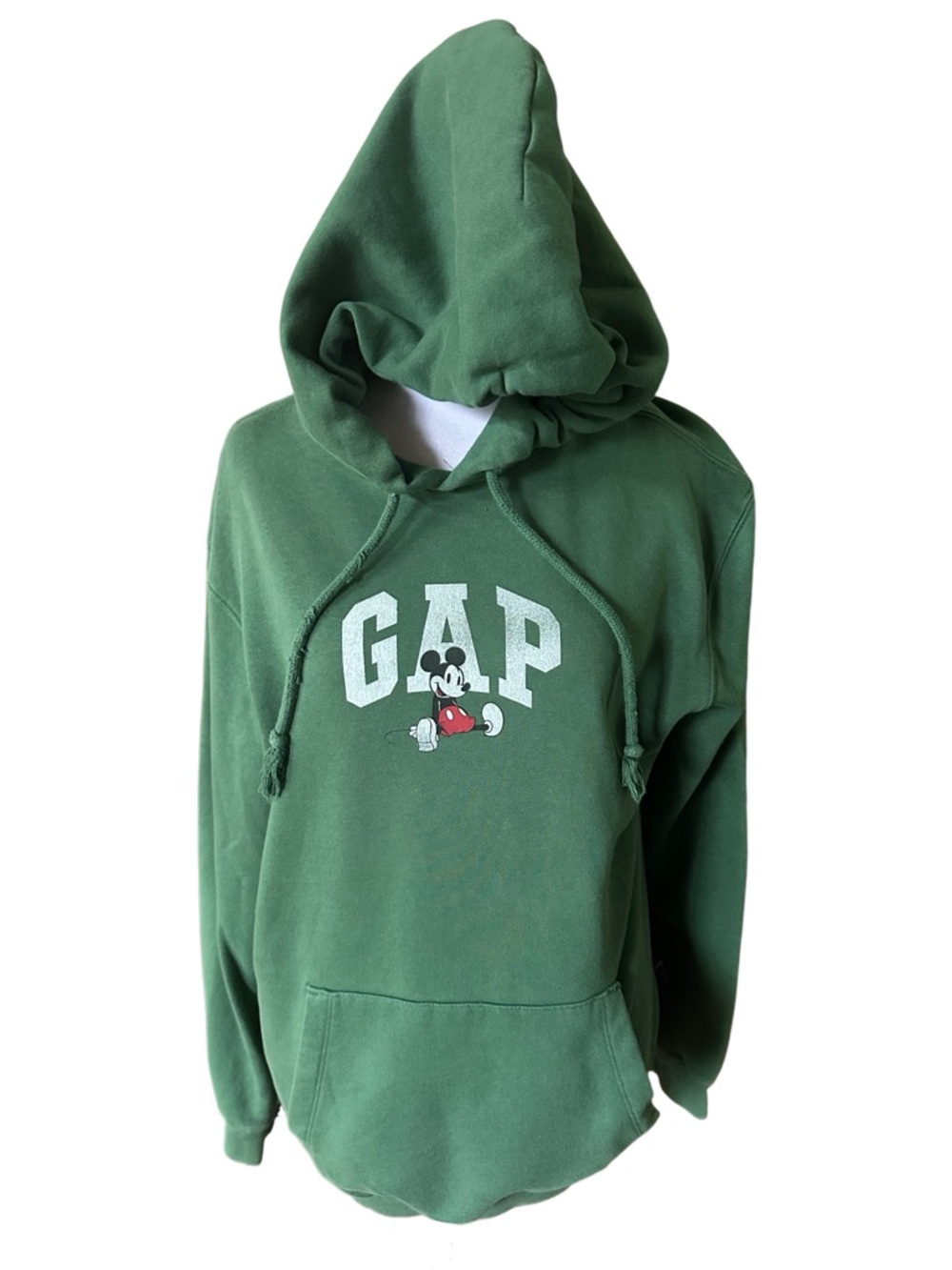 GAP x Disney Mickey Mouse Hoodie Eden Green Pullover Sweatshirt Mens XS